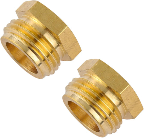 Garden Hose Adapter, 3/4" GHT Male to 1/2" NPT Female Connector