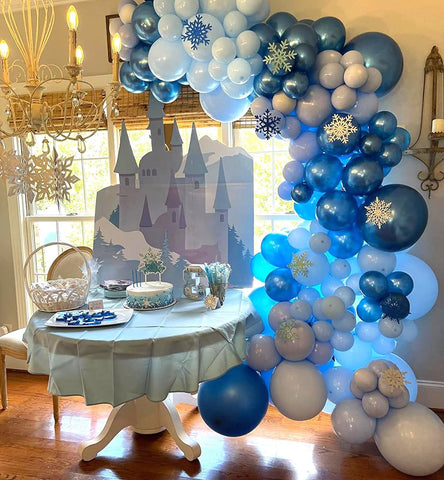 Blue Balloons Metallic Blue Balloon, 60Pcs 12Inch Chrome Blue Balloons Kit Macaron Light Pearl Navy Blue Latex Balloons for Birthday Wedding Party Decoration