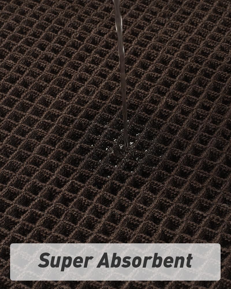 Upgraded Waffle Bath Mat Runner Absorbent Non Slip Bathroom Mat, 2' x 4'