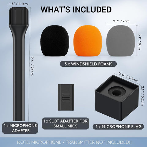 TONOR Handheld Adaptor for Interview Mic, Wireless Mic, Lavalier