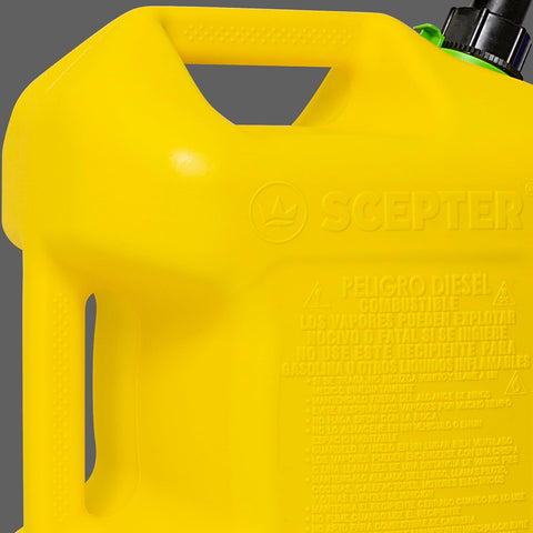 Scepter 5G Gas Can with Spill Proof SmartControl Spout, Diesel Only, Yellow
