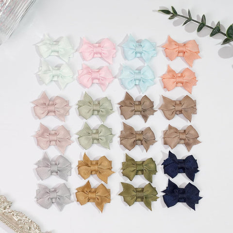 DED 40PCS 1.4" Baby Girls Mini Bow Snap Clips for Infants Toddlers