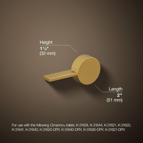 KOHLER 9466-L-2MB Cimarron 9466-Hand Trip, Vibrant Brushed Moderne Brass