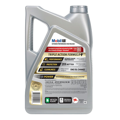 Mobil 1 Extended Performance High Mileage Full Synthetic Motor Oil 5W-30, 5 Quart