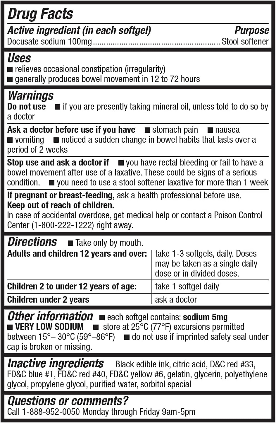 HealthA2Z® Stool Softener, Docusate Sodium 100mg, Stimulant-Free, 400 Count