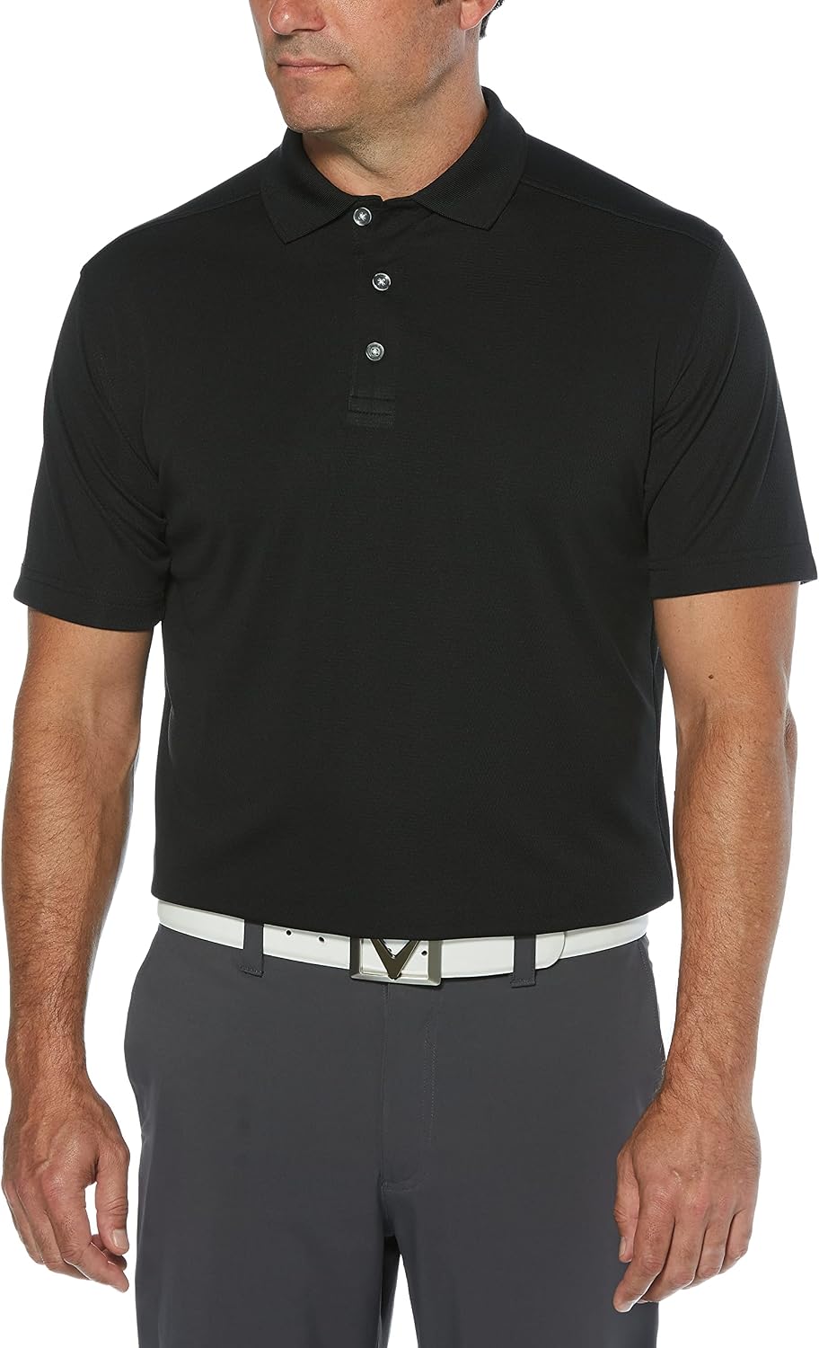 Callaway Men's Short Sleeve Core Performance Golf Polo Shirt with Sun Protection