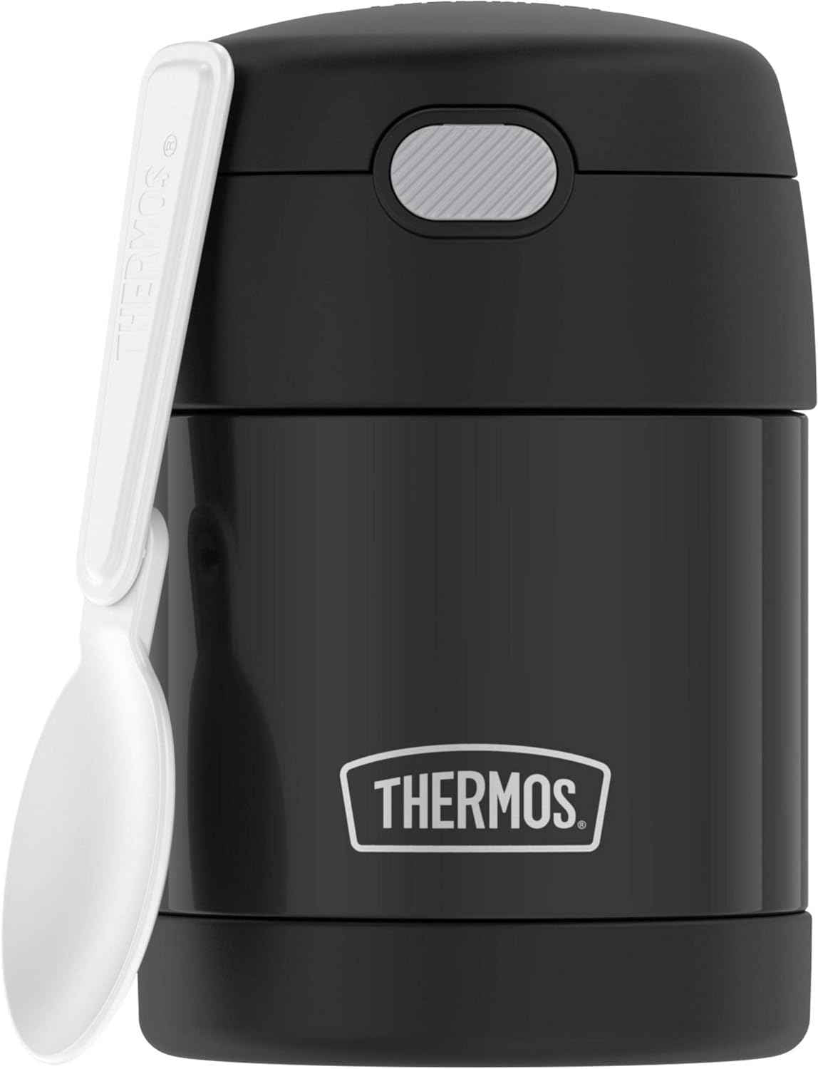 THERMOS FUNTAINER Kids Food Jar with Spoon, 10oz, Black