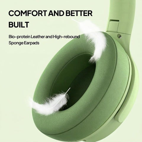 ADOOPE Wired Over-Ear Headphones with USB C Connector, Hi-Fi Stereo Sound, Noise-Isolating Ear Cups, Comfortable Fit for USB C Devices (Green, with Bag)