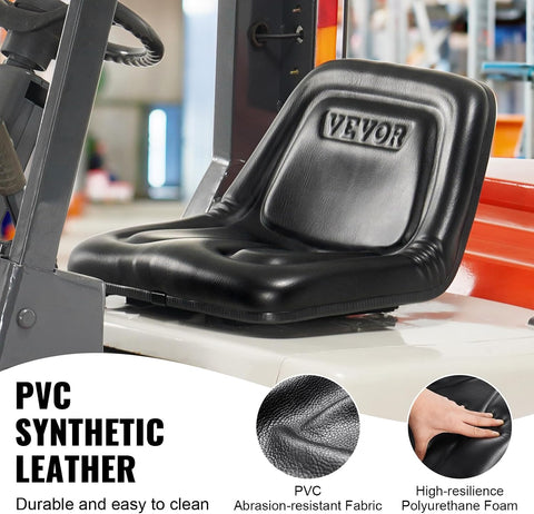 VEVOR Universal Tractor Seat, Lawn Mower Seat with Micro Switch, Black