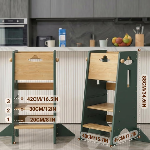 COSYLAND Toddler Tower Toddler Standing Kitchen Stool Adjustable