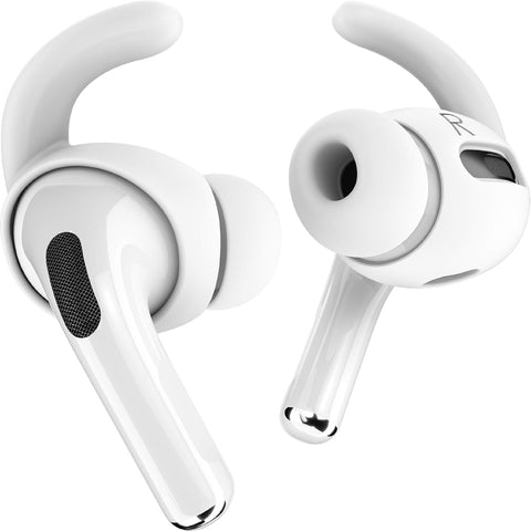 Proof Labs 3 Pairs for AirPods Pro 1st Gen Ear Hooks Covers [Added Storage Pouch] Anti Slip Ear Tips Accessories Compatible with Apple AirPods Pro Generation 1 (White)
