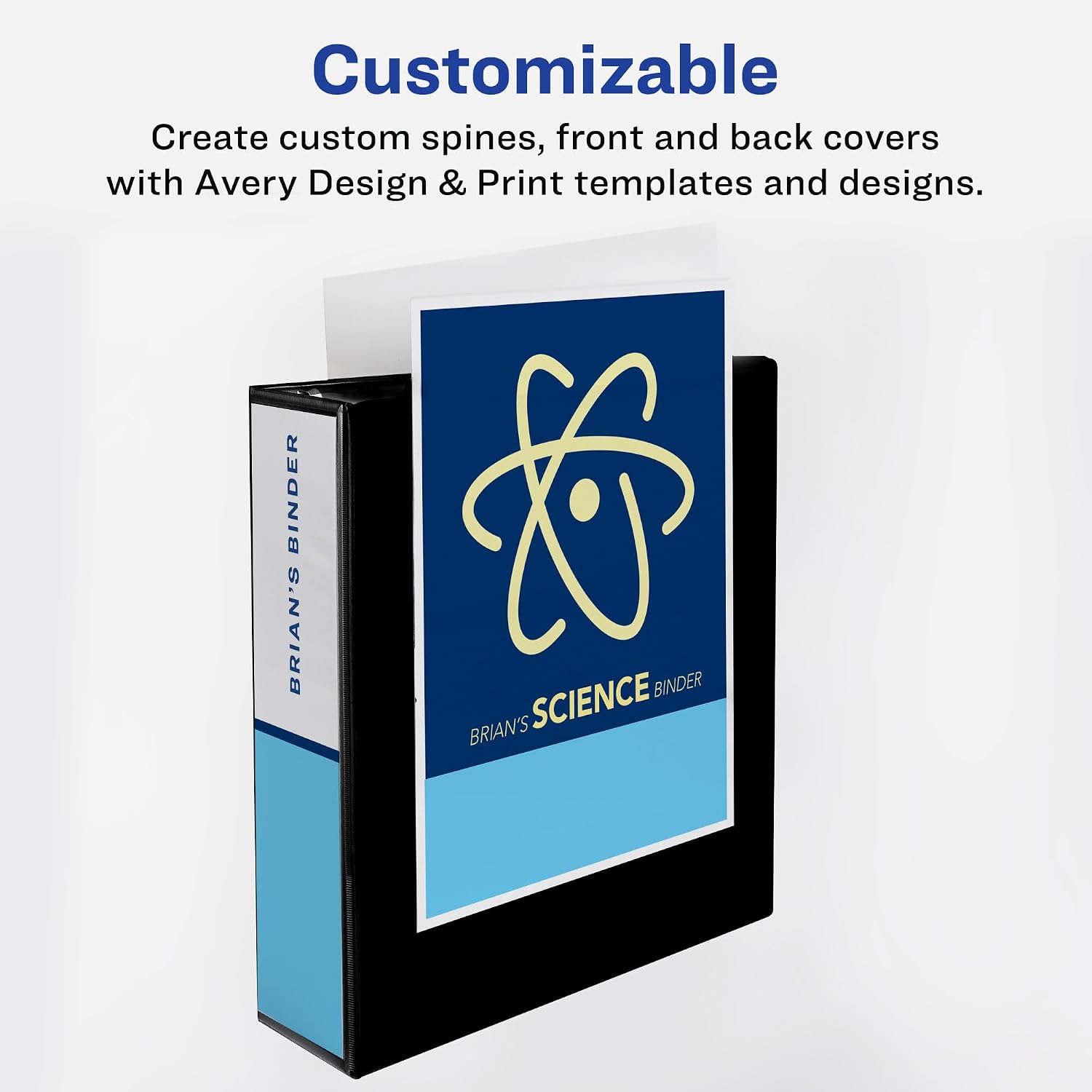 Avery® Heavy-Duty View 3 Ring Binder, 3" EZD® Rings, 1 Black Binder
