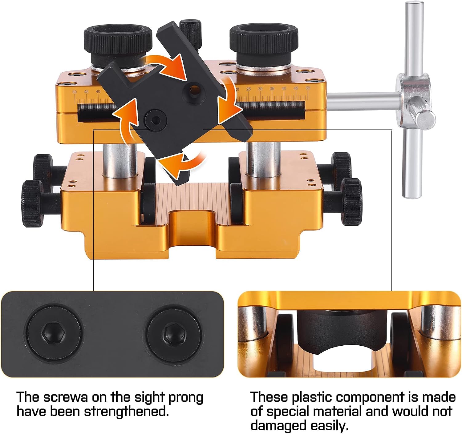 Sight Pusher Tool with Heavy-Duty Aluminum Frame and Rotatable Sight Prong