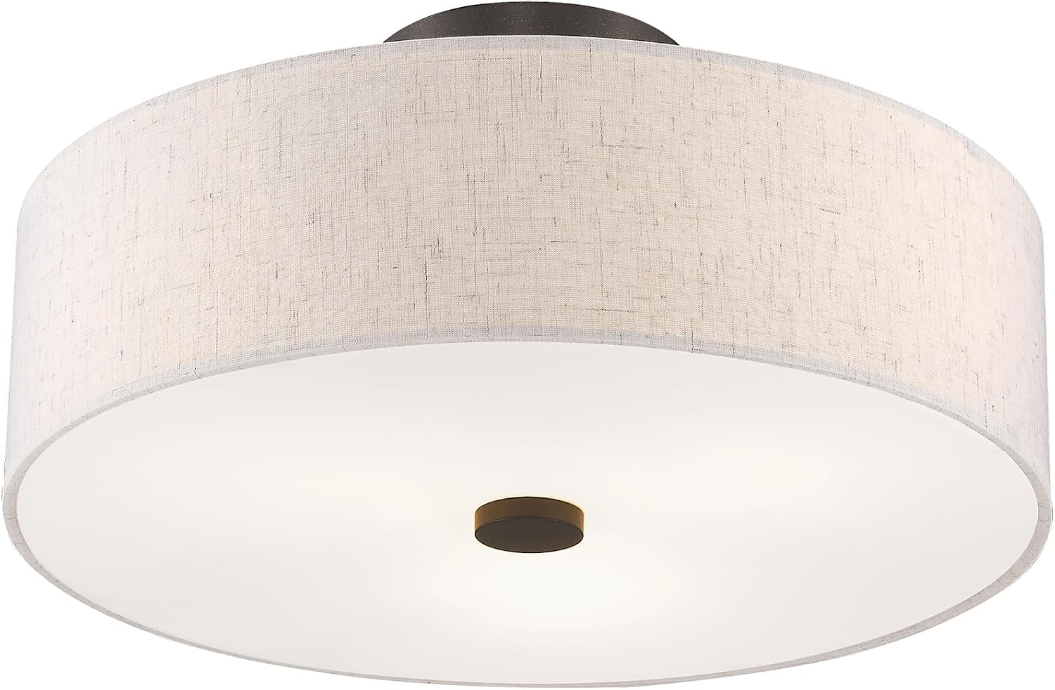 Livex Lighting 52135-92 3-Light Semi Flush Ceiling Light, English Bronze