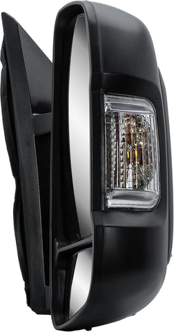 Passenger Right Side Mirror Replacement Power Door Mirror Signal Light Fit Ram Promaster 1500, 2500, 3500, New Six, Work Van