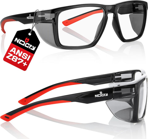 NoCry ANSI Z87.1 Clear Safety Glasses with Side Shields — Durable Anti Fog & Scratch Resistant Eye Protection Glasses or Men & Women — ANSI Z87 Rated Protective Eyewear with 100% UV Shielding for Work