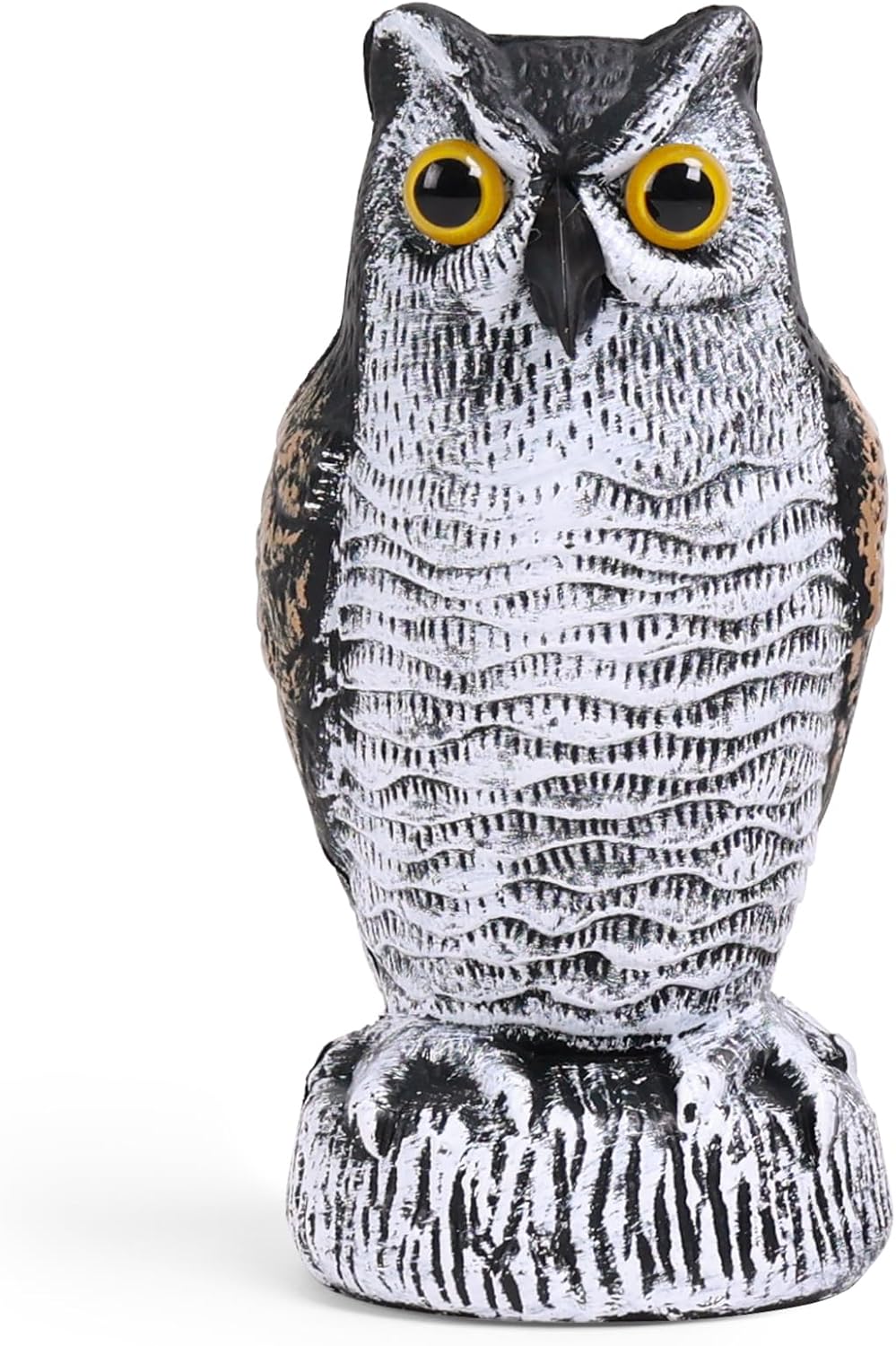 OFFO Realistic Owl Statue, Hand-Painted Garden Owl Decor, 10 Inch