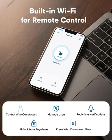 eufy Security Smart Lock C30, Keyless Entry Door Lock, Built-in Wi-Fi