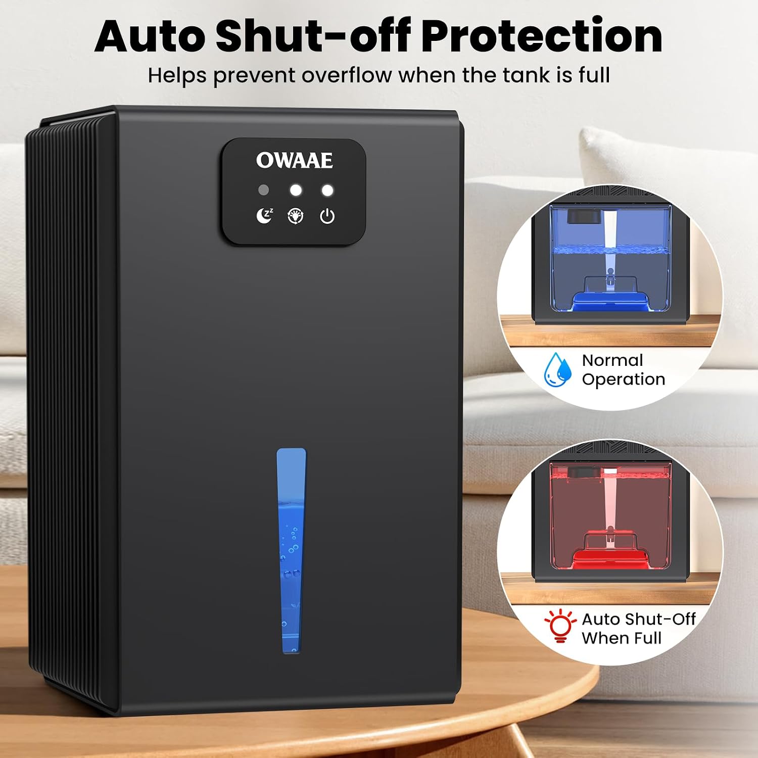 Dehumidifier for Home with Auto Shutoff Sleep Mode, 1000 Sq Ft