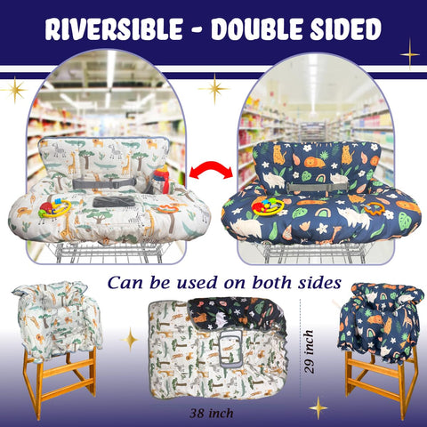 Shopping Cart Cover for Baby, Waterproof Grocery Cart & High Chair Cover