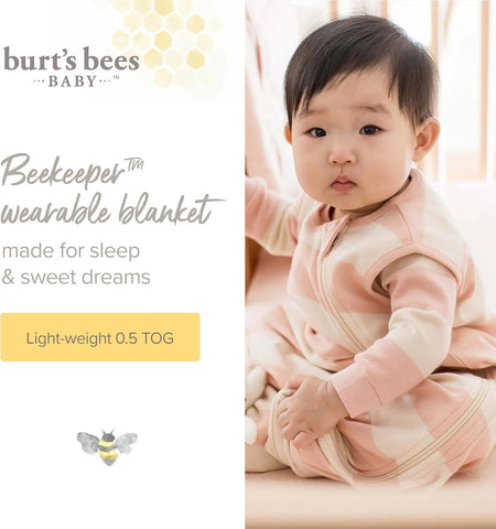 Burt's Bees Baby Baby Organic Beekeeper Infant Wearable Blanket, Unisex Swaddle