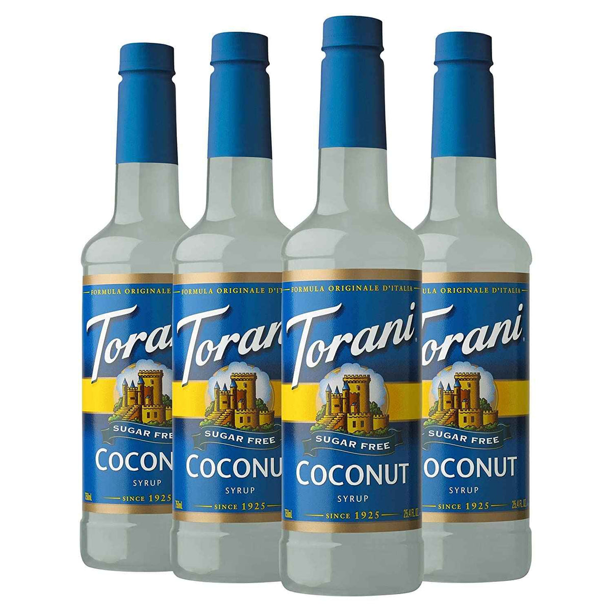 Torani Sugar Free Coconut Flavored Drink Syrup, 25.4 fl oz (Pack of 4)