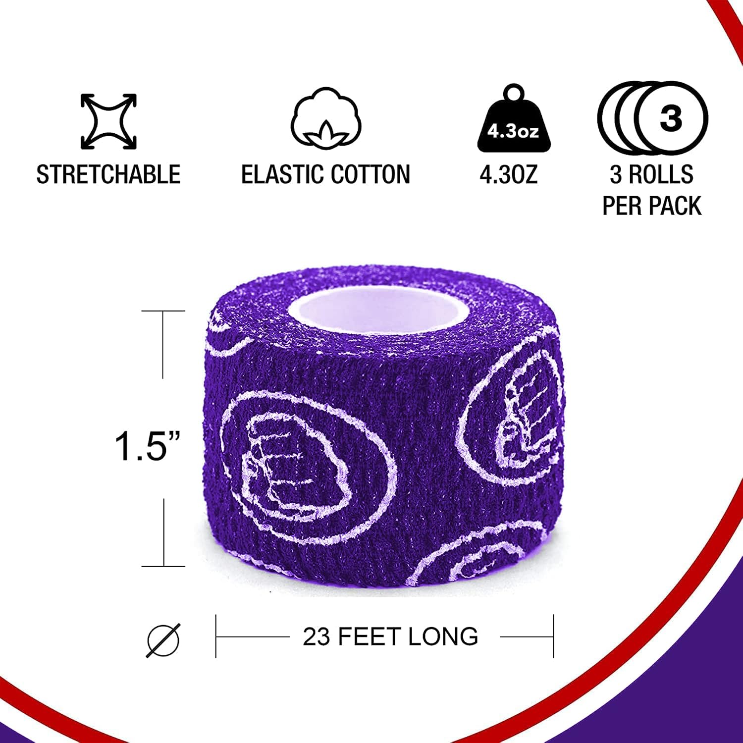 WOD Nation Flexible Hook-Grip Athletic Tape – Easy-Tear, Sweat-Proof Thumb & Finger Strips for Weightlifting