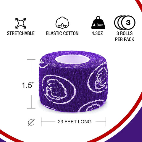 WOD Nation Flexible Hook-Grip Athletic Tape – Easy-Tear, Sweat-Proof Thumb & Finger Strips for Weightlifting