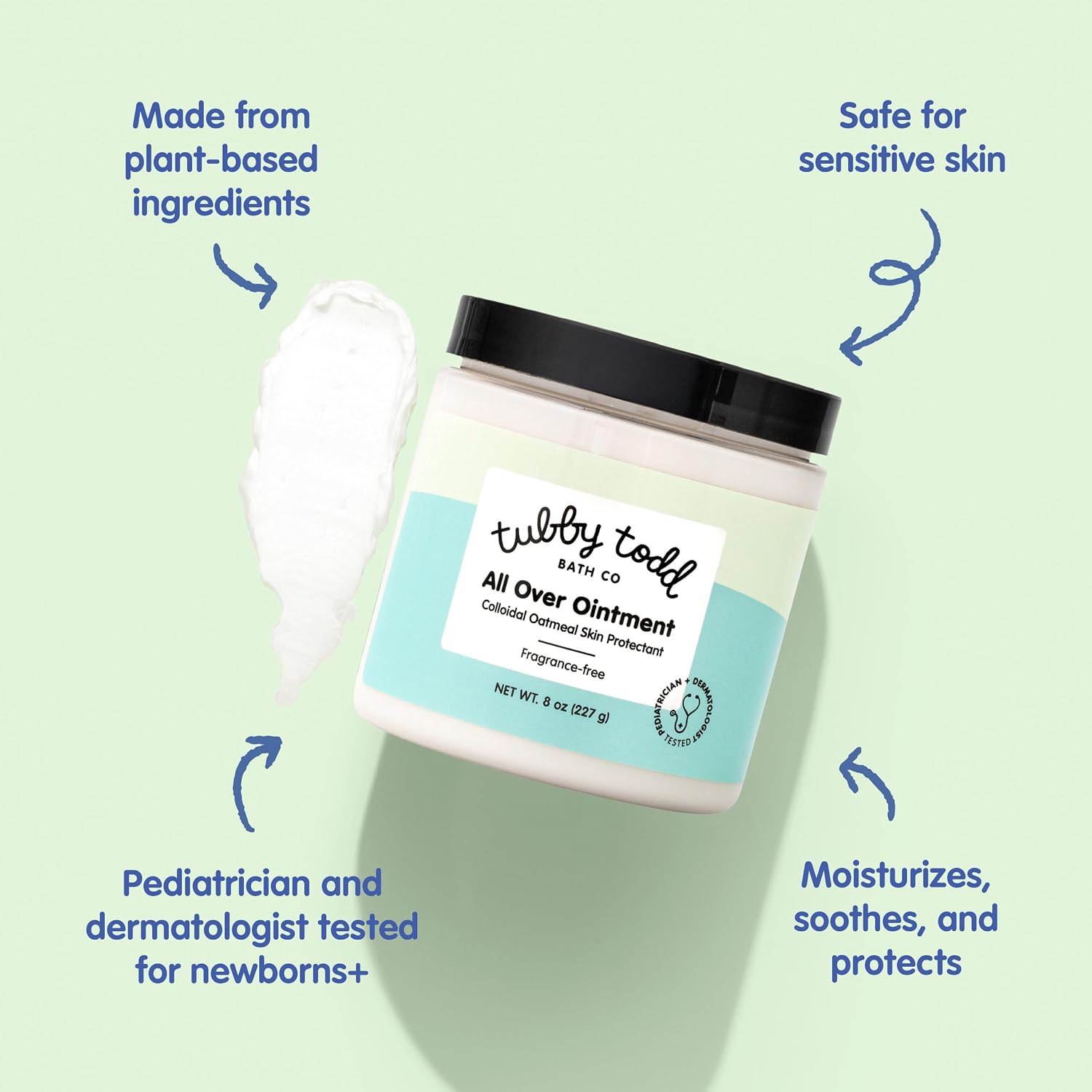 Tubby Todd All Over Ointment, Baby Eczema Cream for Sensitive Skin