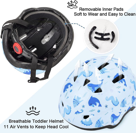 Toddler Helmet, Adjustable Kids Bike Helmet for Ages 1-3-8