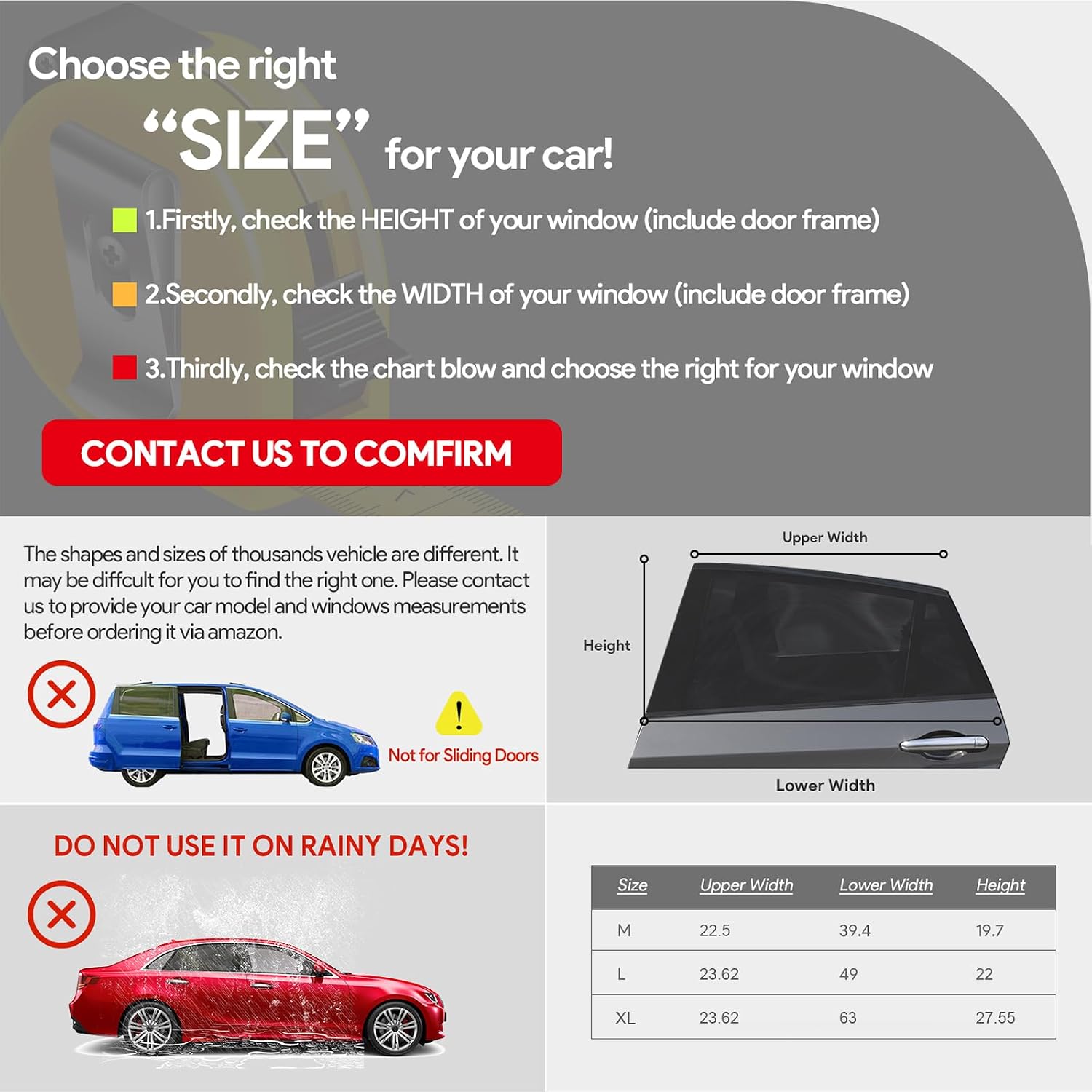 Car Window Shades，for Baby/Camping UV-Protection 2PCS Medium 39"x19"