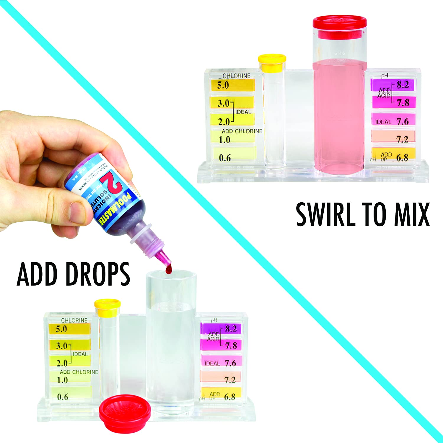 Poolmaster 5-Way Pool & Spa Water Test Kit with Liquid Reagents
