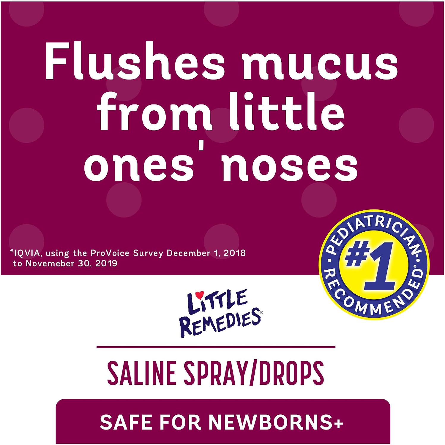 Little Remedies Sterile Baby Saline Nasal Spray and Drops, 0.5 Fl Oz