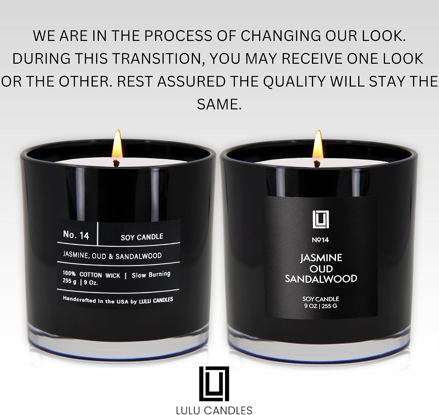 Lulu Candles Jasmine, Oud & Sandalwood Scented Soy Blend Jar Candle, 9 Oz.
