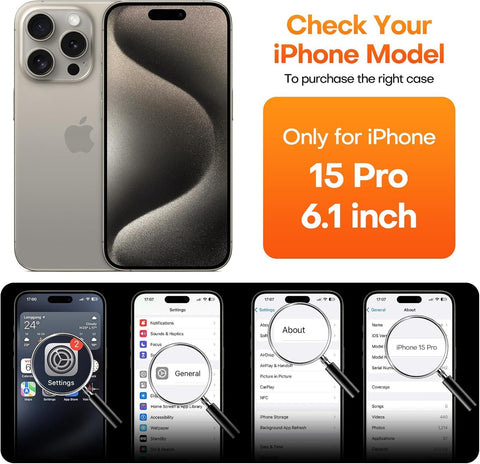 ImpactStrong Magnetic Guard Designed for iPhone 15 Pro Case [Camera Protection] [Military Grade Drop Tested] [Compatible with MagSafe] Slim Translucent Matte Phone Case (6.1") - Dark Green