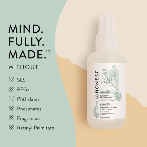 The Honest Company Soothing Baby Bottom Wash, Naturally Derived, 5 fl oz