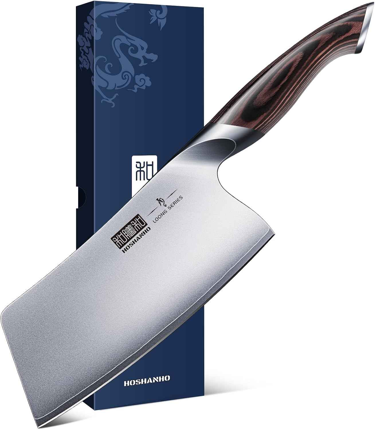HOSHANHO Cleaver Knife 7 Inch, Ultra Sharp Vegetable Meat Chopper Knife