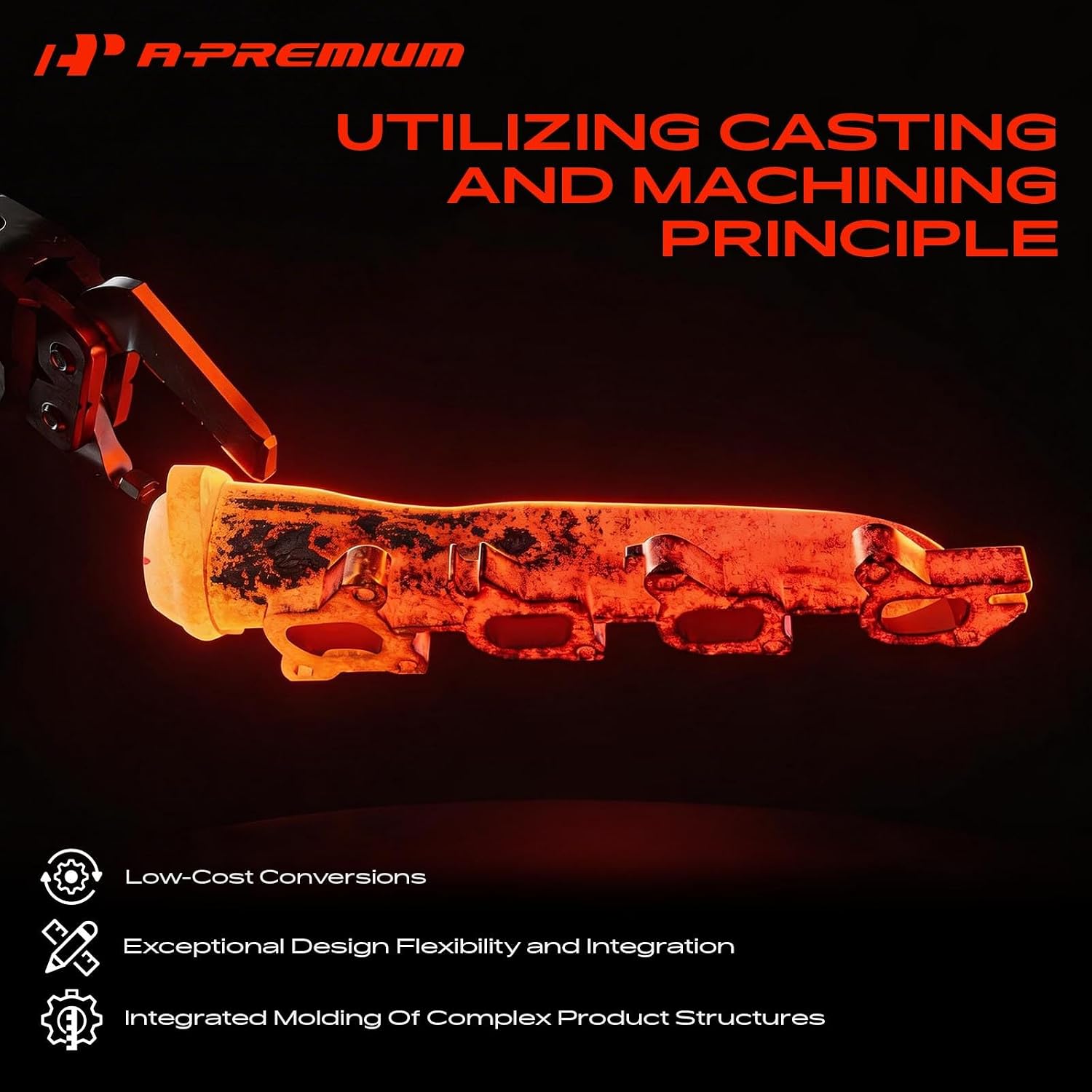 A-Premium Right [V8 5.7 6.4L] Exhaust Manifold Kit W/Gaskets & Hardware
