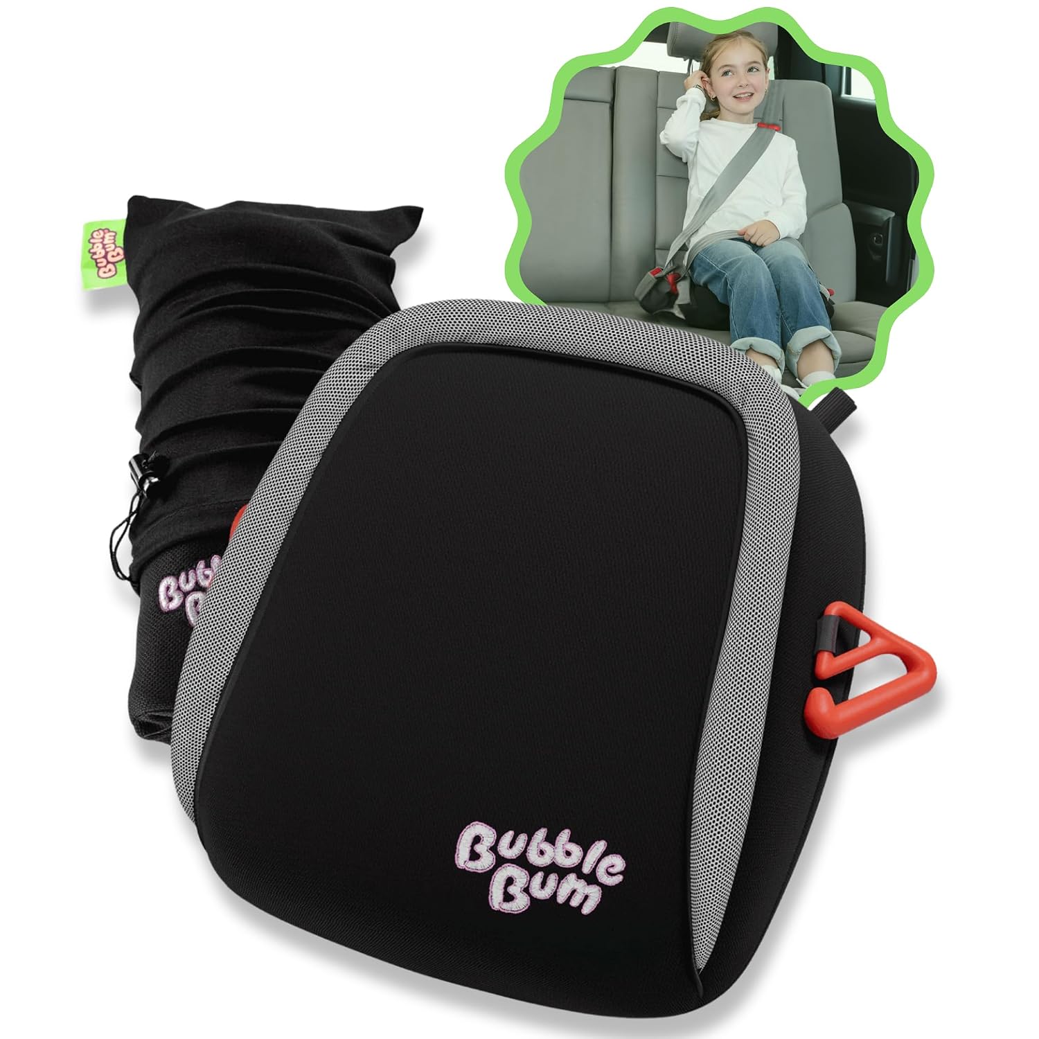 BubbleBum Inflatable Travel Booster Car Seat, Narrow Backless, 40-110 lbs