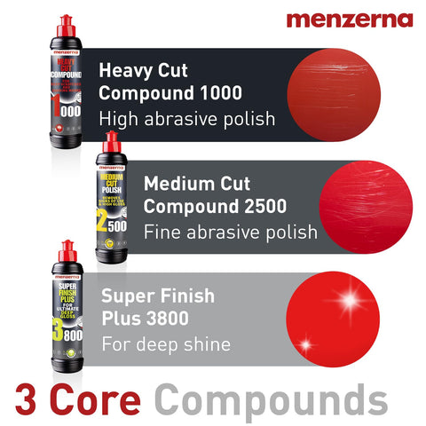 Menzerna Polishing Set 16 oz I HCC1000, MCC2500 & SFP3800