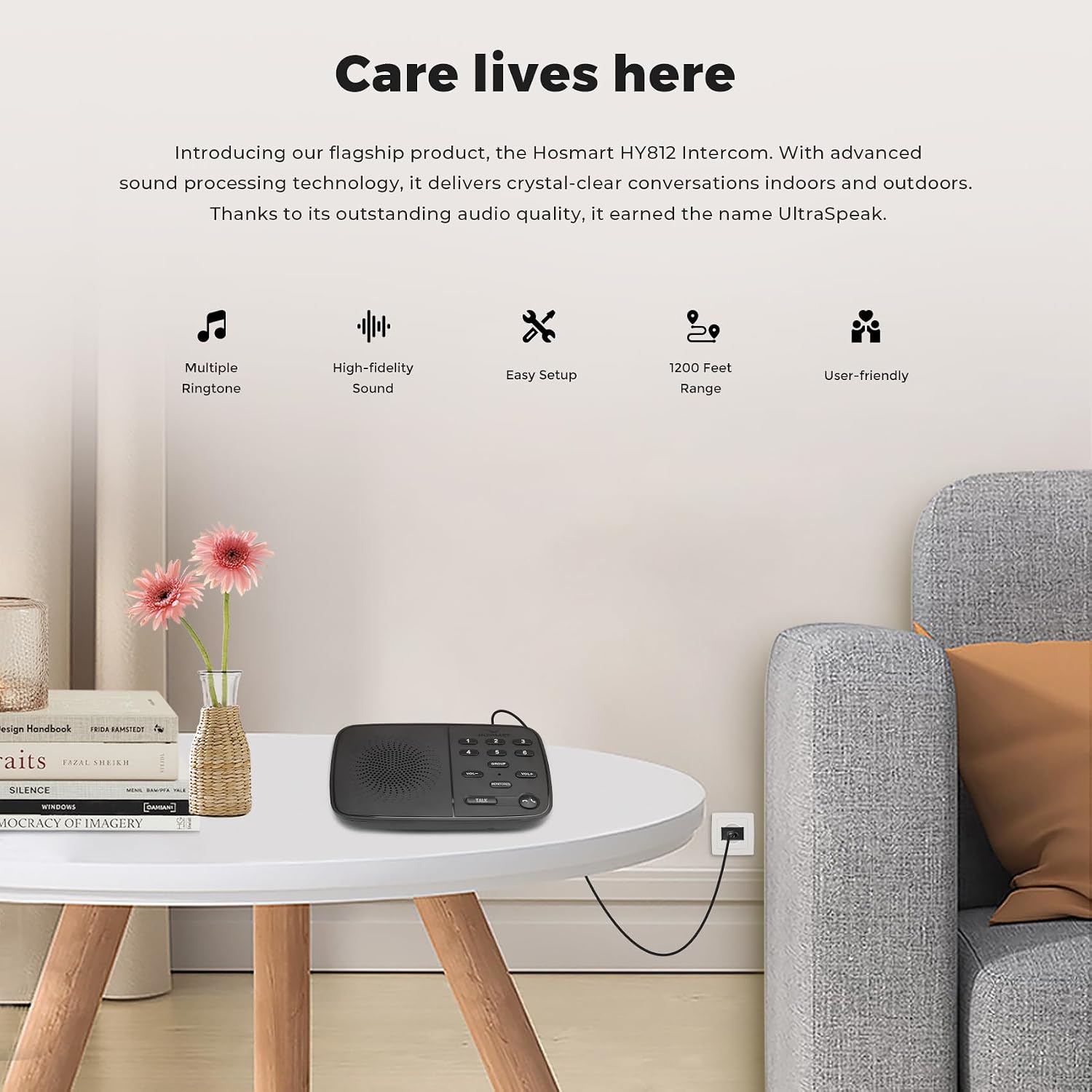 Hosmart Intercoms Wireless for Home UltraSpeak, 2025 Full Duplex Intercom