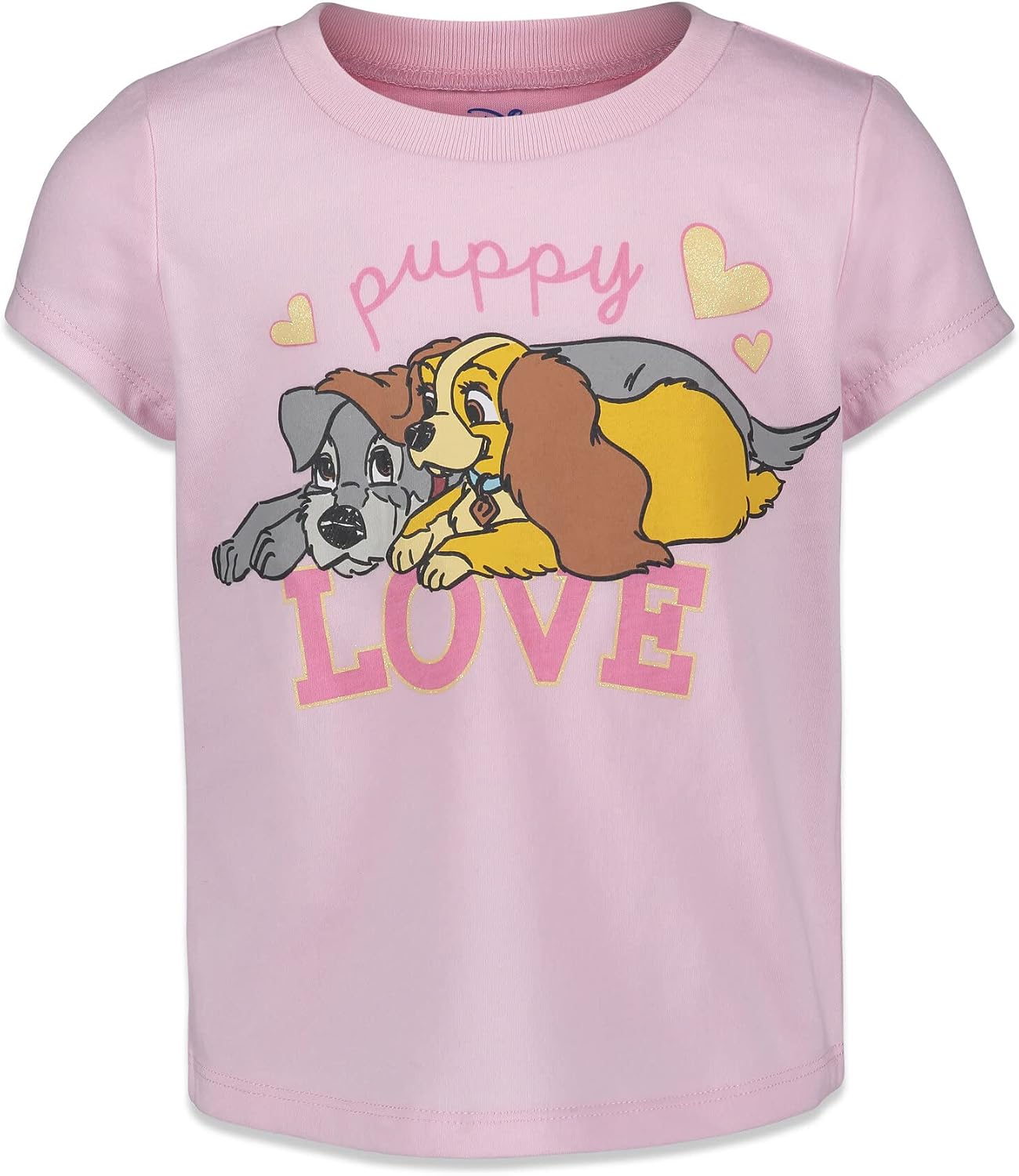 Disney Classics Girls' 3-Pack Glitter T-Shirts for Baby & Kids