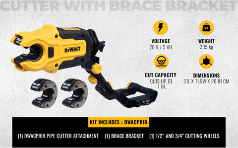 DEWALT IMPACT CONNECT Copper Pipe Cutter, Impact Driver Attachment, Tubing Cutter (DWACPRIR)