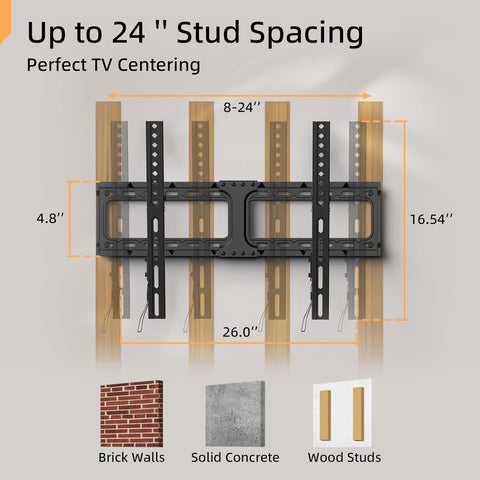 IWORKBOARD Tilting Low Profile TV Wall Mount Bracket for 85 75 65+ 55+ TVs