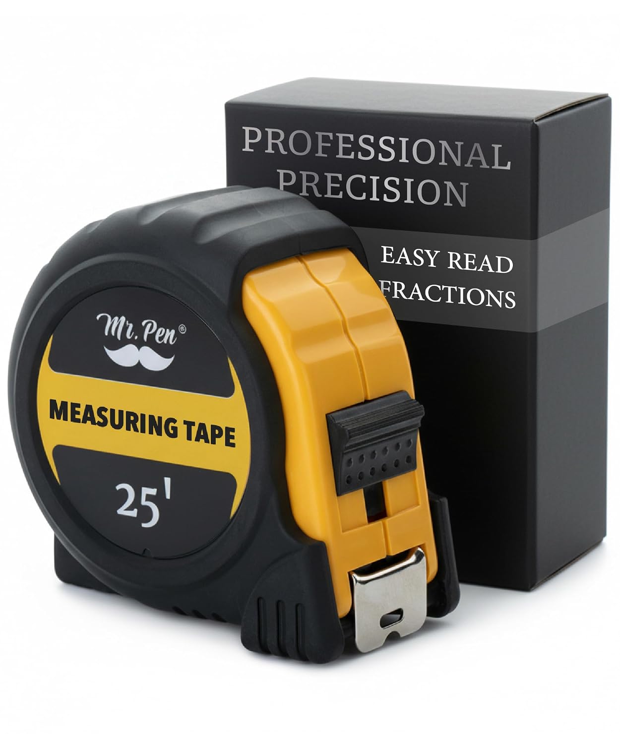 Mr. Pen- Retractable Tape Measure 25 ft, Yellow, Easy Read