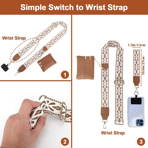 XANGNIER Clip and Go Strap for Phone with Wallet Crossbody,Multicolor 22
