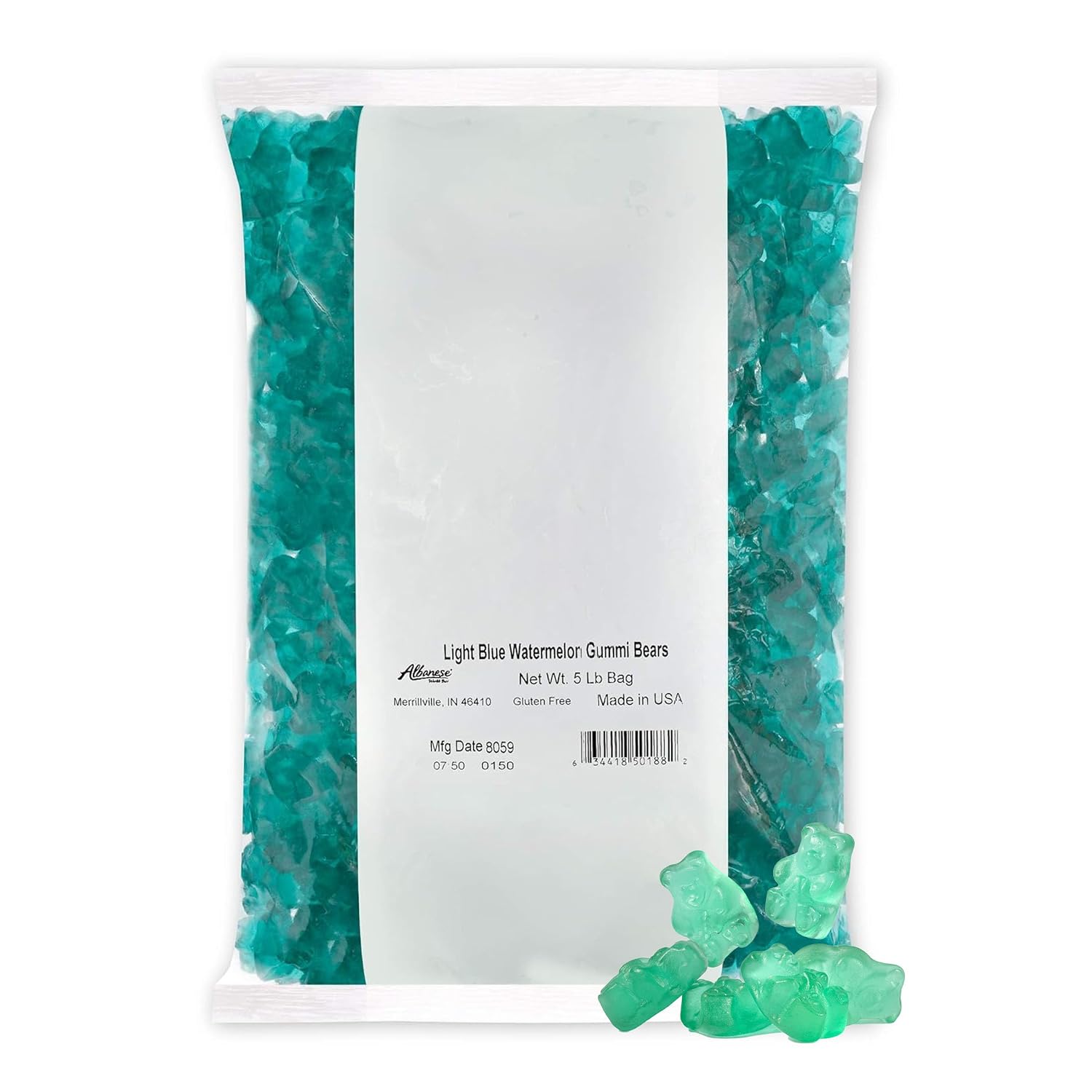 Albanese World's Best Watermelon Gummi Bears | 5lbs of Fruit Bulk Candy