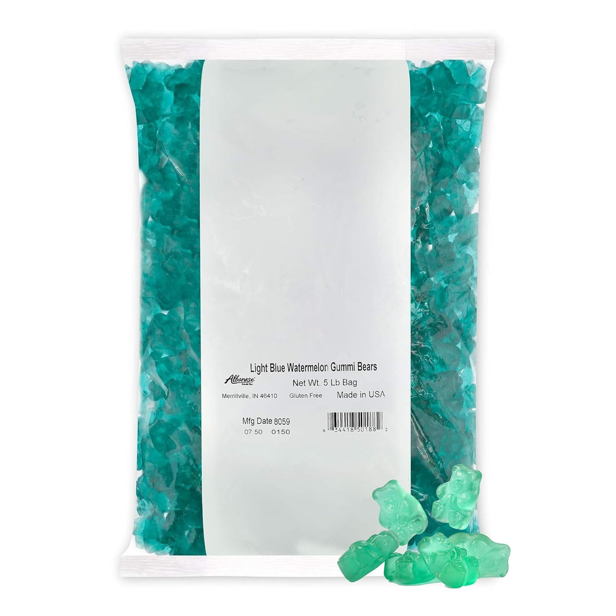 Albanese World's Best Watermelon Gummi Bears | 5lbs of Fruit Bulk Candy