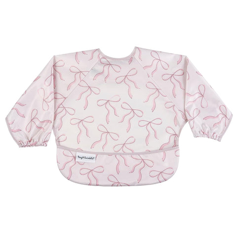 Tiny Twinkle Long Sleeve Bib for Babies & Toddlers | Waterproof Smock Bib for Eating | Machine Washable & Mess-Proof Feeding Essentials | Newborn Shower Gift (Snowman, 6–24M)