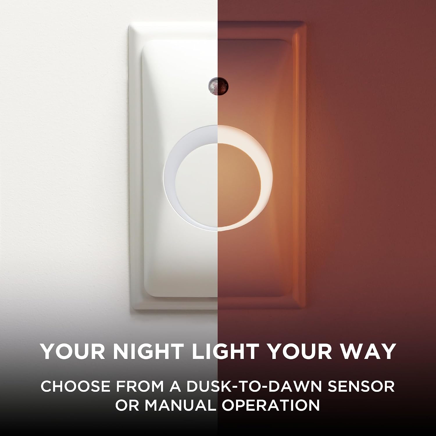 GlowGuard Childproof Outlet Covers & Night Light (1-Pack) | Secure & Tamper Resistant | Childproof, Babyproof, Toddler Proof, Child Safety Socket Cover | Light Sensor or Manual Toggle | Patent Pending